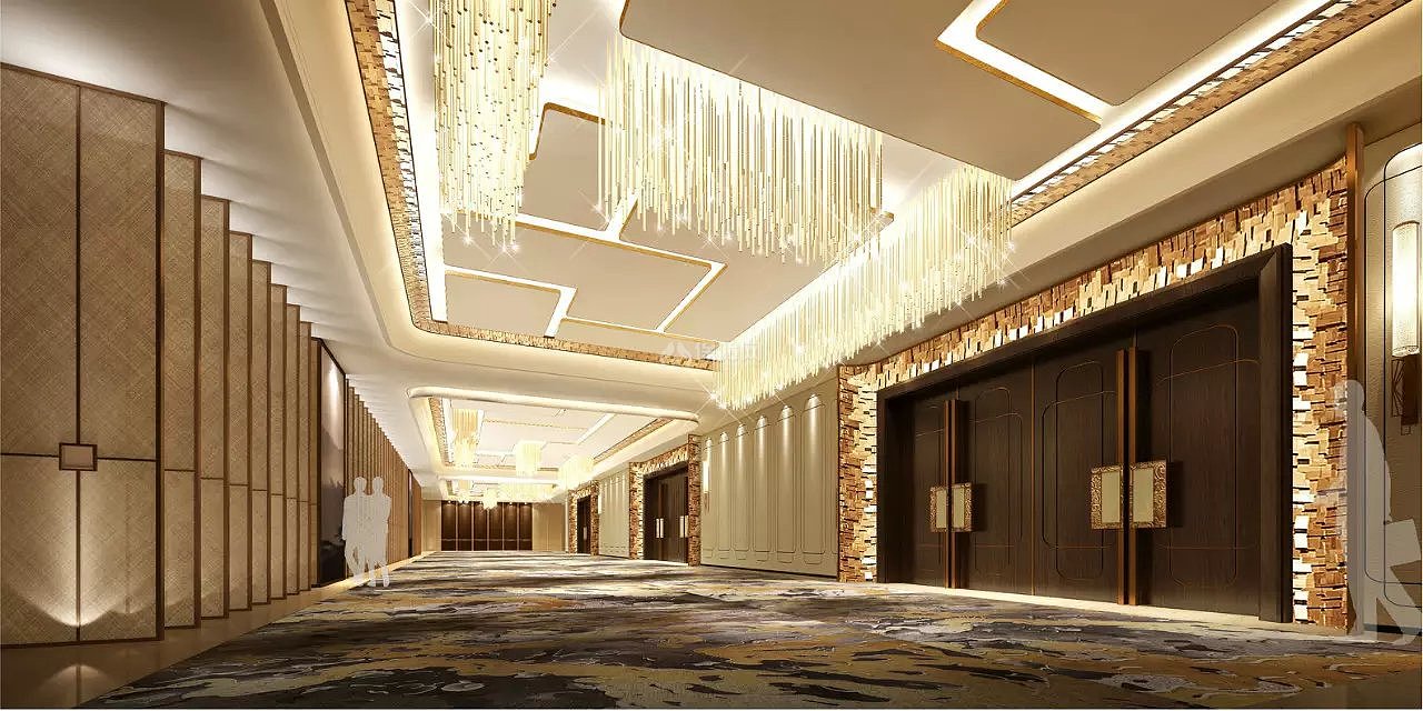 萬興都國際酒店宴會前廳設(shè)計效果圖