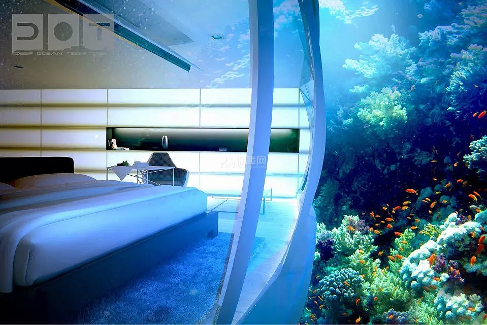 迪拜水下酒店卧室外景图片欣赏