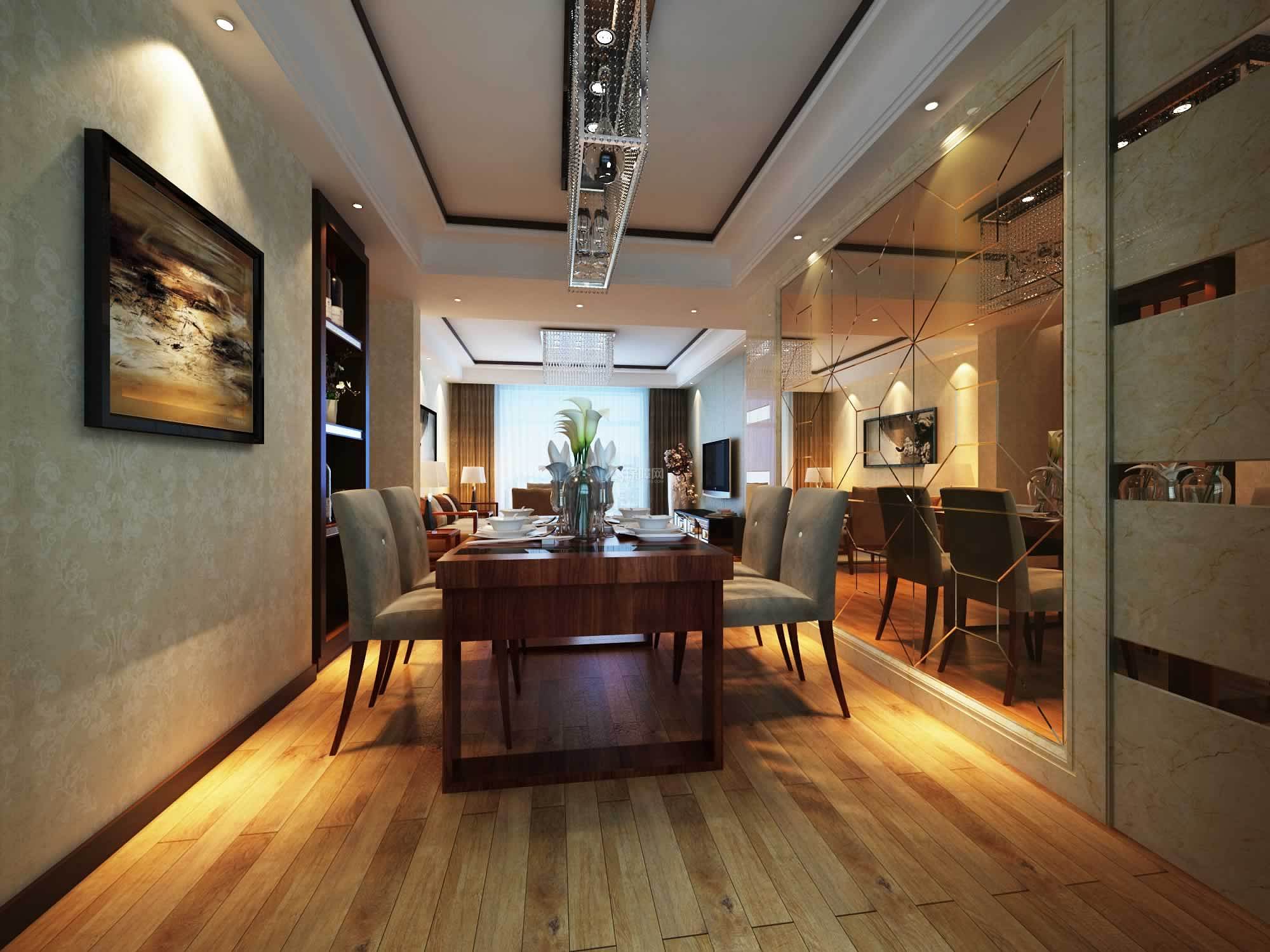 新中式餐厅室内设计效果图高清图片下载-正版图片500591835-摄图网