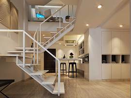 简约风格复式家居客厅楼梯设计