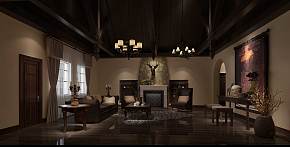美式风格古典客厅图片