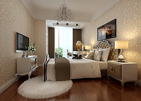 欧式风格白色卧室图片