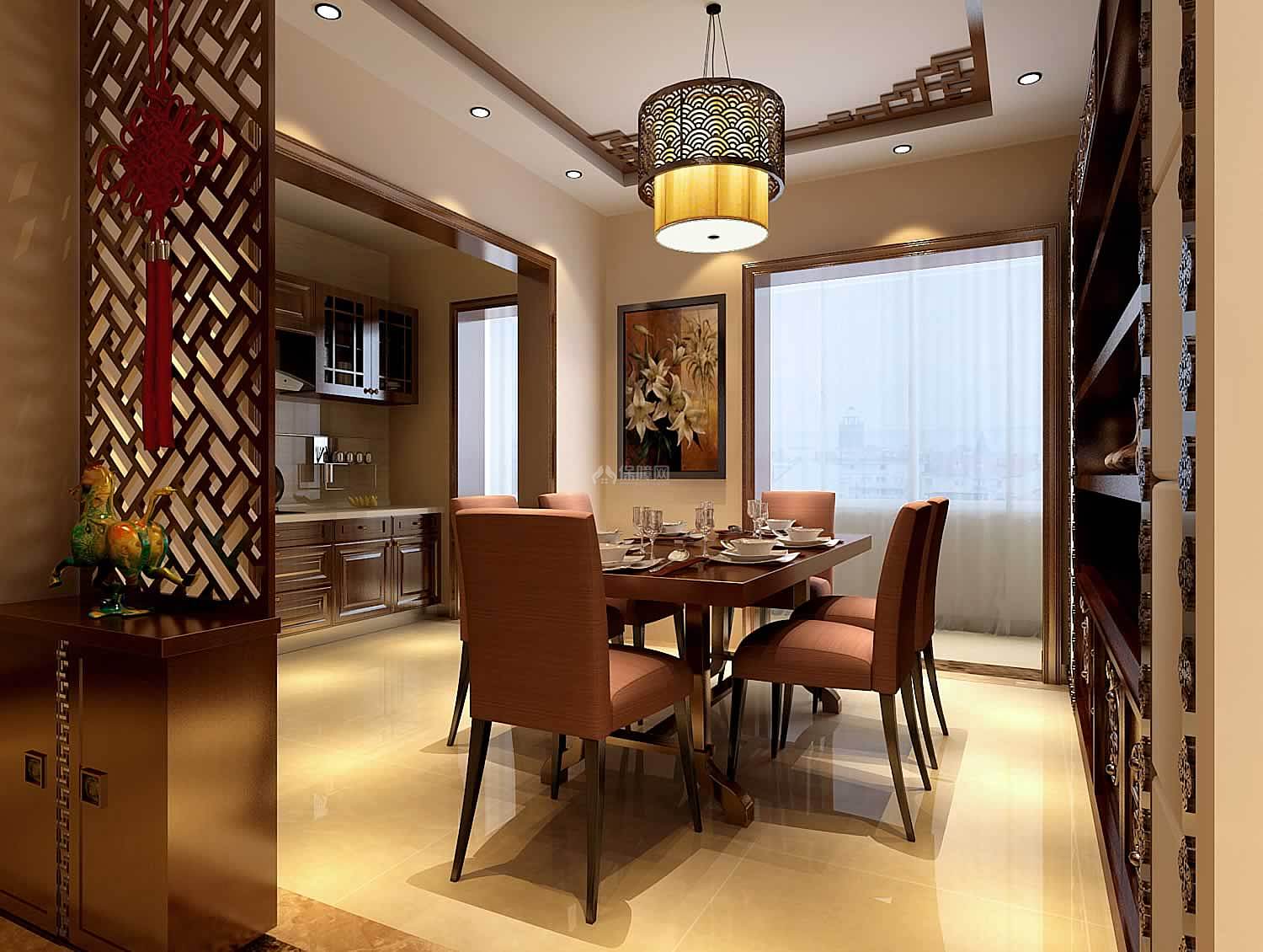 中式風(fēng)格餐廳設(shè)計(jì)圖片案例