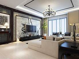 东南亚两居室客厅电视背景墙装修设计