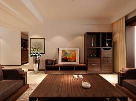 时尚中式三居室客厅装修设计