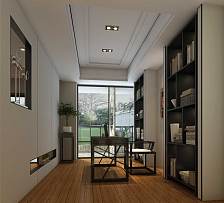 79平米温馨中式风格书房书柜设计