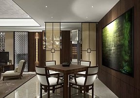 新中式风格三居室餐厅餐桌效果图