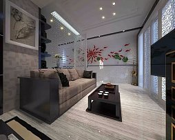 新中式风格客厅沙发效果图