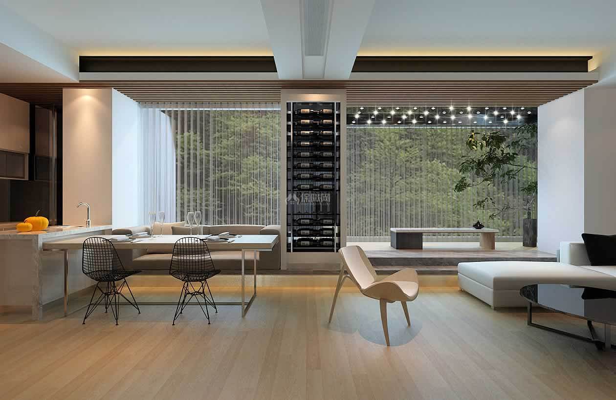 簡約一居室餐廳餐桌設(shè)計