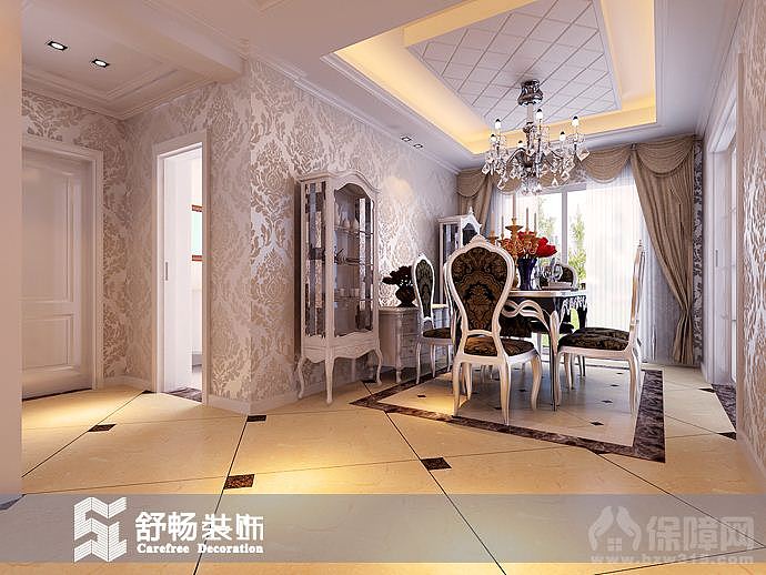 本案突出文化主题，设计师的设计来凸显欧式的纯然风情