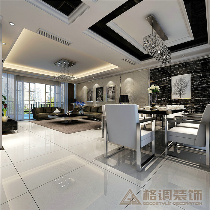 凤凰湾 户型面积：146平方 装修风格：后现代风格