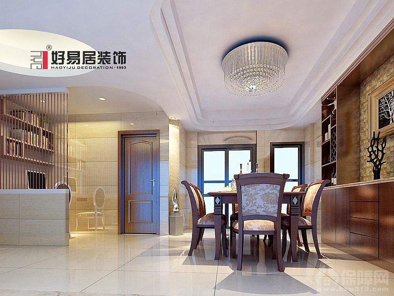 采用简约明朗的线条，将空间进行了合理的分隔。没有夸
