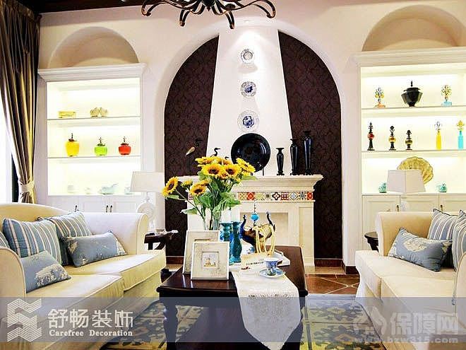 黄色系地中海混搭风格小户型，软装休闲惬意弥漫暖暖阳