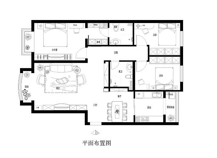 业主背景和需求:客户是企业白领，要求体现欧式的华丽