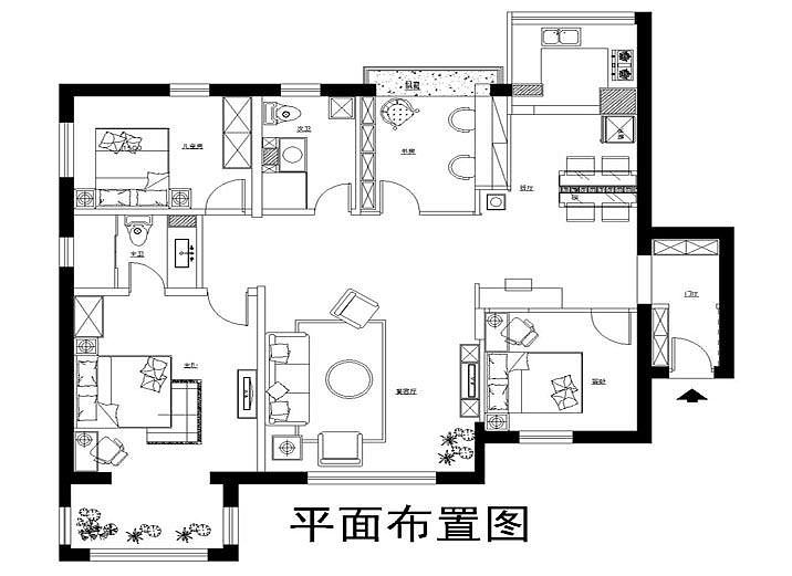 业主背景和需求:业主是两位中年人,孩子5岁。原户型