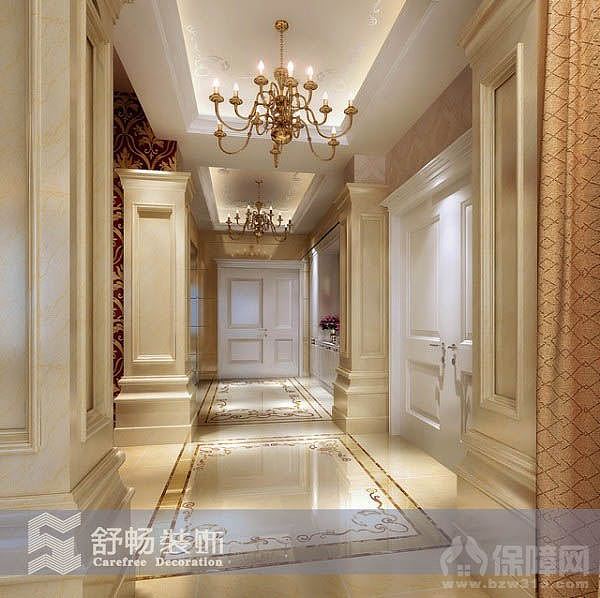 风格定位为欧式新古典、木作整体色调定位白色（有品位