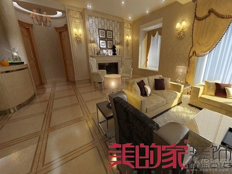 此案例软装还未最后完成，沙发、餐桌等家具也是装修前