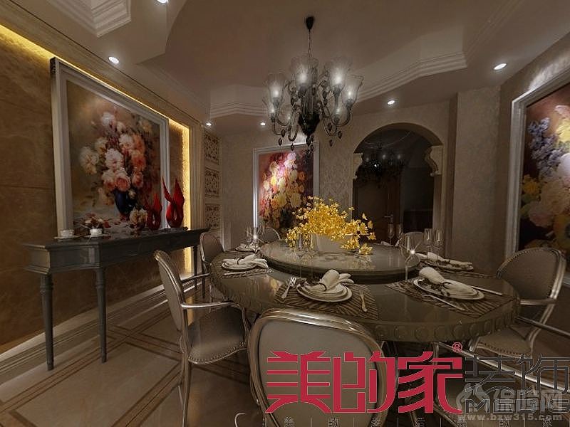 此案例软装还未最后完成，沙发、餐桌等家具也是装修前