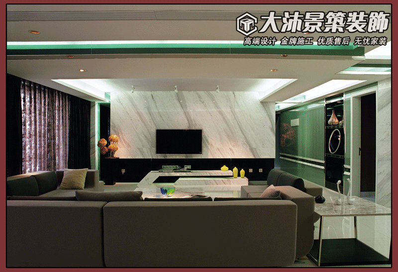 现代简约，大沐景筑装饰欢迎您！咨询电话：0510-