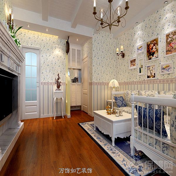 田园风格：客户来厦门度假时住这所房子。小碎花是田园