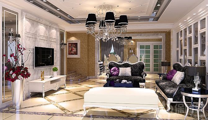 这个地板和电视墙上有那点点，很独特。