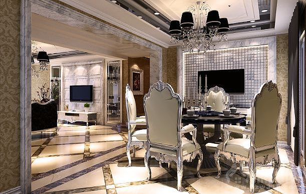 这个地板和电视墙上有那点点，很独特。