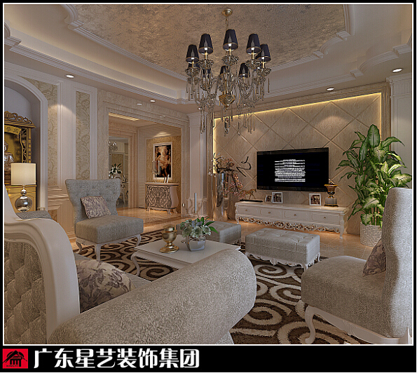 本案设计空间布局开放而清晰，各尽其用。整体空间以金