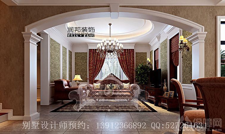 蠡湖公馆-美式 本案例实用面积约为343平米，美式