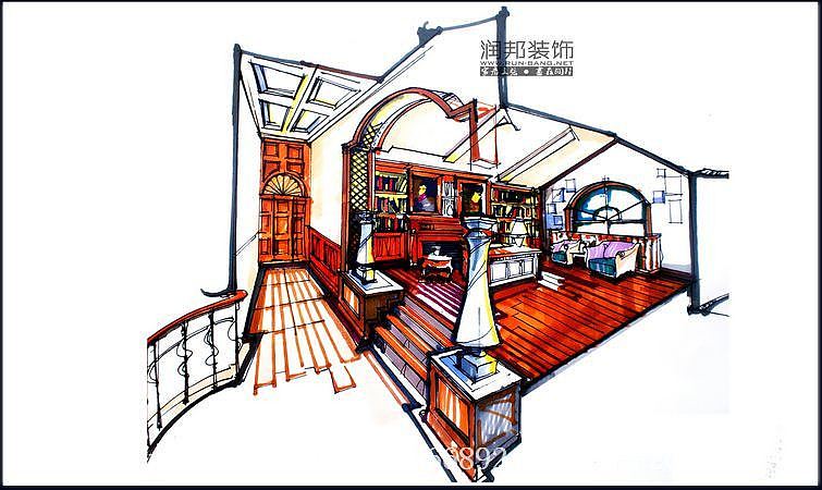 湖玺庄园-英式 本案例实用面积约为725平米，英式
