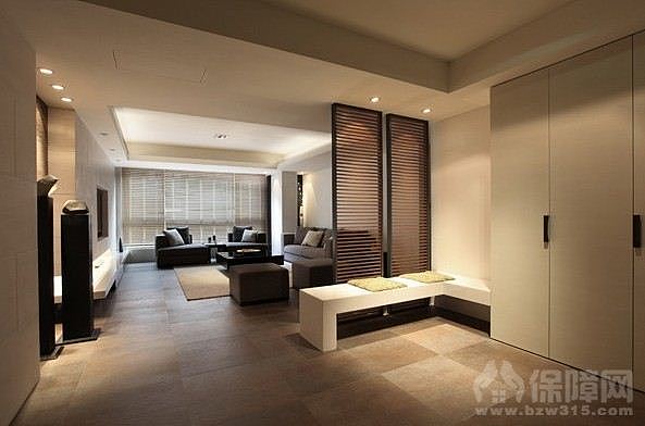 体块之间的关系在这套简约时尚装修效果图中表现得非常