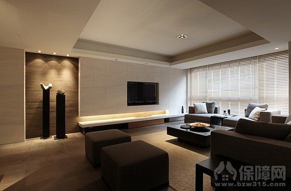 体块之间的关系在这套简约时尚装修效果图中表现得非常