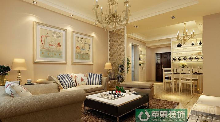 设计师采用现代自然的设计风格，大量得利用不同材质，